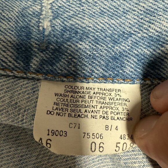 Vintage Levi’s Made In Canada Denim Jeans Trucker Jacket - Picture 6 of 7